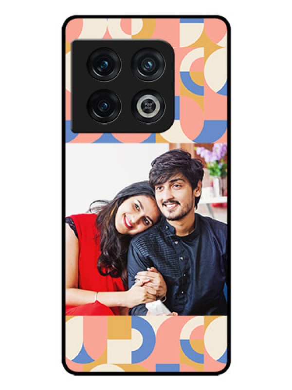 Custom OnePlus 10 Pro 5G Photo Printing on Glass Case - Semi-circle Maze Pattern Design