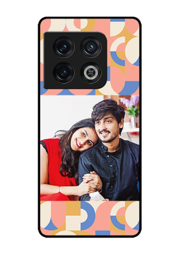 OnePlus 10 Pro 5G Photo Printing on Glass Case - Semi-circle Maze Pattern Design