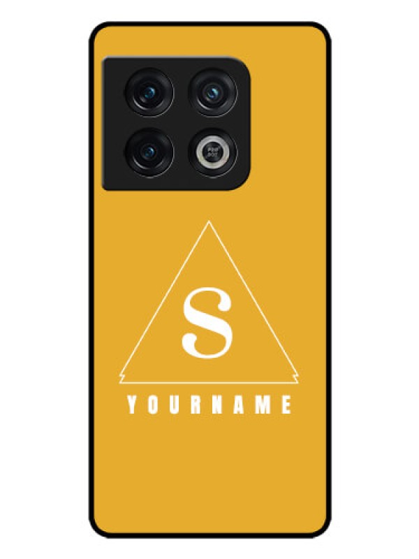Custom OnePlus 10 Pro 5G Personalized Glass Phone Case - simple triangle Design