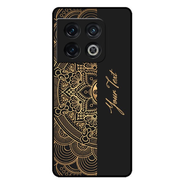 OnePlus 10 Pro 5G Photo Printing on Glass Case - Mandala art with custom text Design