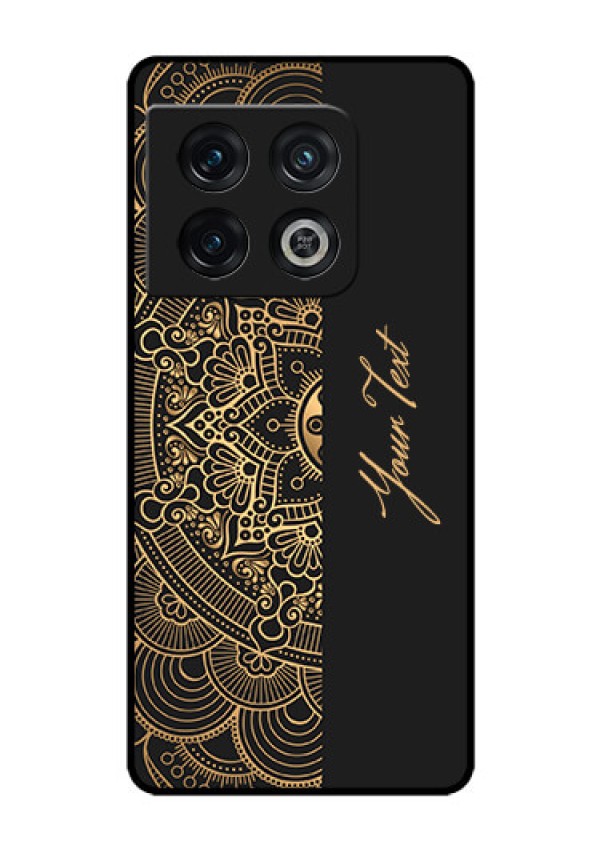 OnePlus 10 Pro 5G Photo Printing on Glass Case - Mandala art with custom text Design