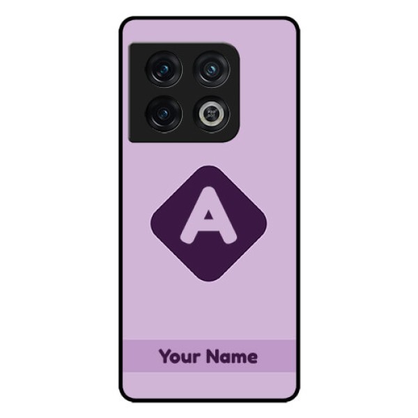 OnePlus 10 Pro 5G Custom Glass Mobile Case - Custom Letter in curved badge Design OnePlus 10 Pro 5G Custom Glass Mobile Case - Custom Letter in curved badge Design