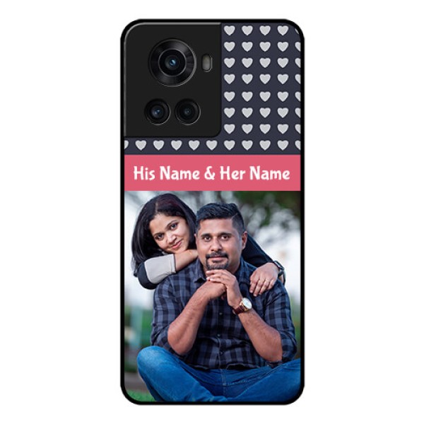OnePlus 10R 5G Custom Glass Mobile Case - Love Symbols Design
