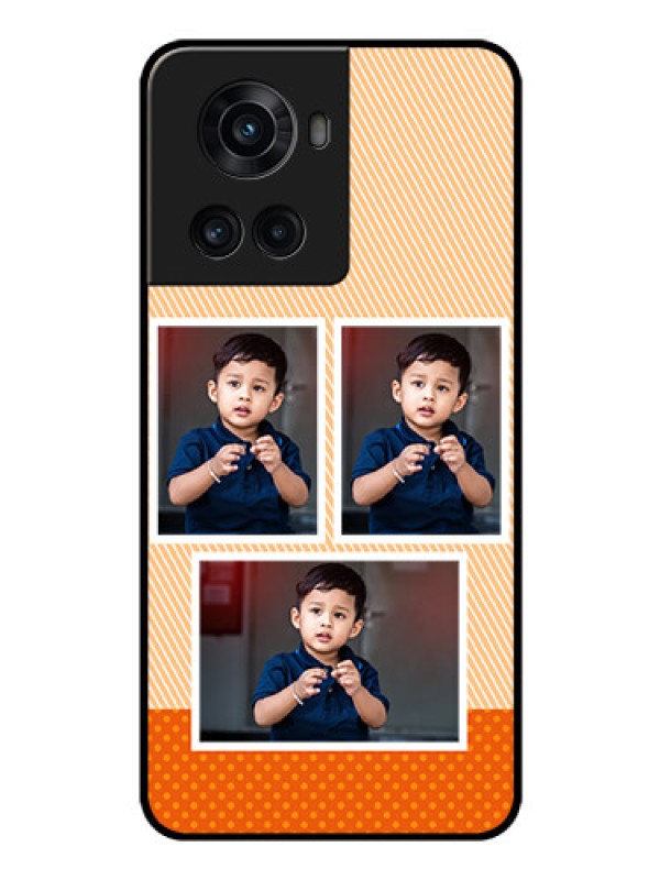 Custom OnePlus 10R 5G Photo Printing on Glass Case - Bulk Photos Upload Design