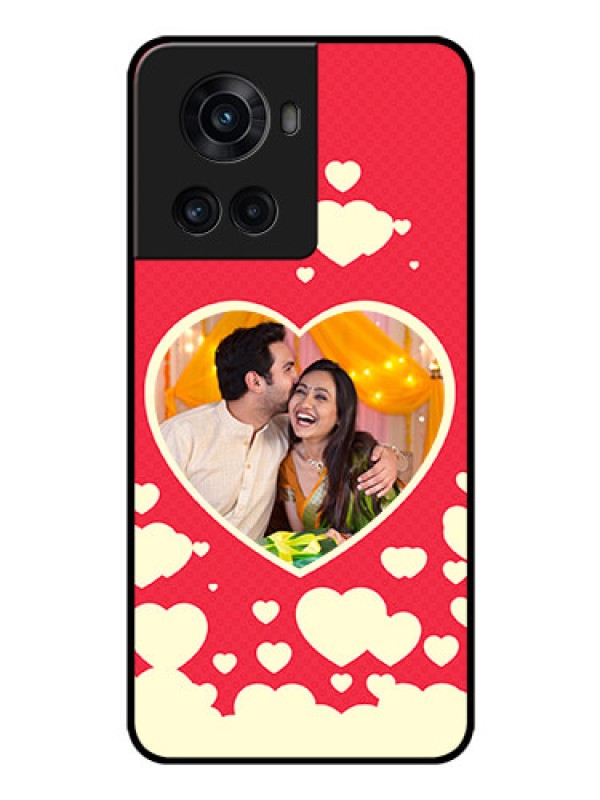 Custom OnePlus 10R 5G Custom Glass Mobile Case - Love Symbols Phone Cover Design