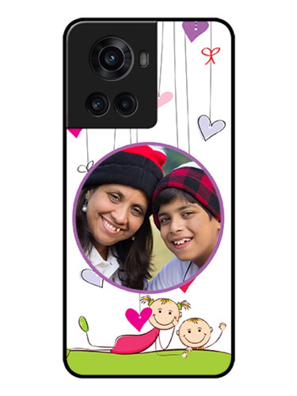 Custom OnePlus 10R 5G Photo Printing on Glass Case - Cute Kids Phone Case Design