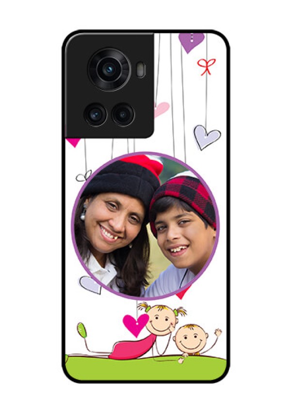 OnePlus 10R 5G Photo Printing on Glass Case - Cute Kids Phone Case Design