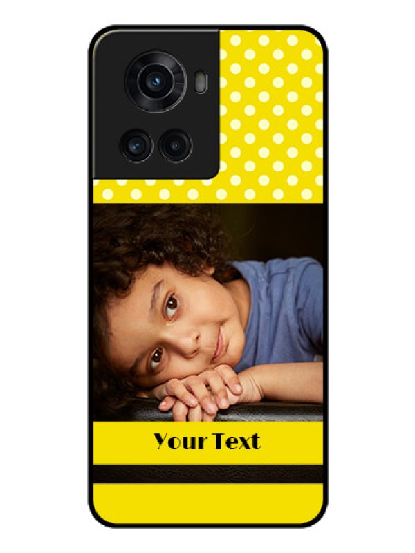 Custom OnePlus 10R 5G Custom Glass Phone Case - Bright Yellow Case Design