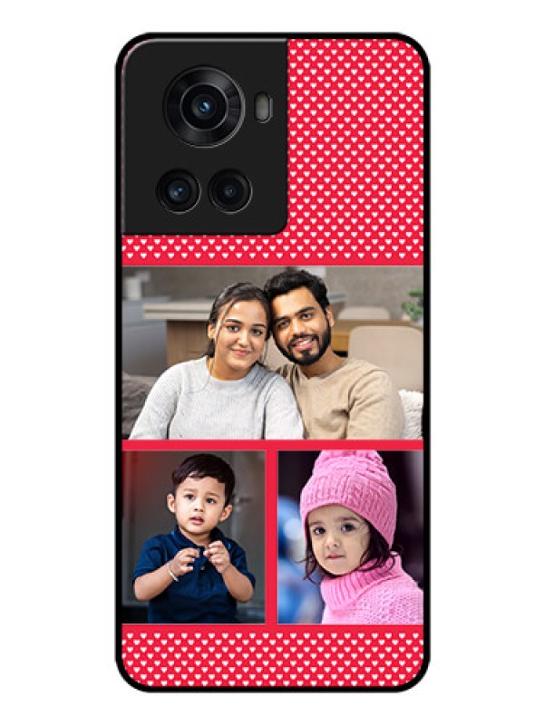 Custom OnePlus 10R 5G Personalized Glass Phone Case - Bulk Pic Upload Design