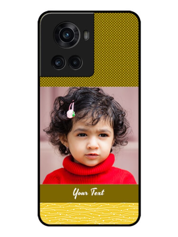 Custom OnePlus 10R 5G Custom Glass Phone Case - Simple Green Color Design