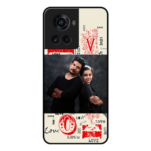 OnePlus 10R 5G Photo Printing on Glass Case - Trendy Love Design Case OnePlus 10R 5G Photo Printing on Glass Case - Trendy Love Design Case
