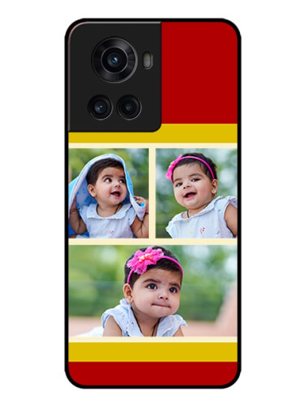 Custom OnePlus 10R 5G Custom Glass Mobile Case - Multiple Pic Upload Design