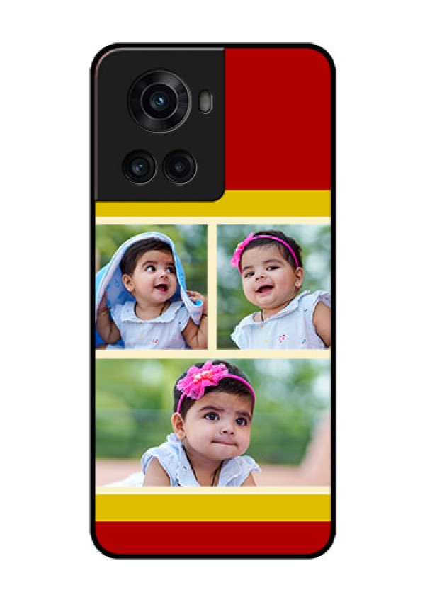 OnePlus 10R 5G Custom Glass Mobile Case - Multiple Pic Upload Design