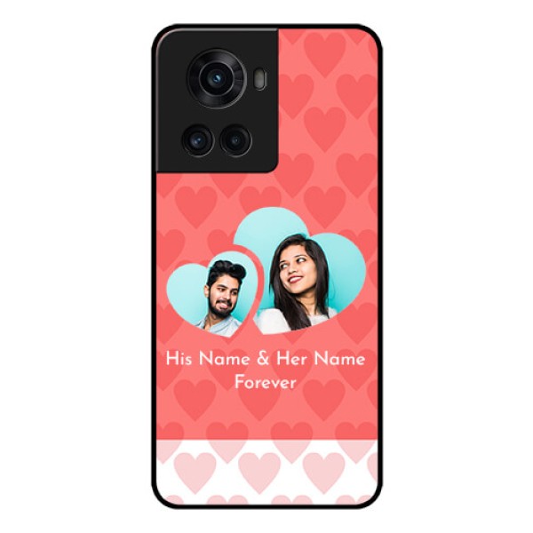 OnePlus 10R 5G Personalized Glass Phone Case - Couple Pic Upload Design OnePlus 10R 5G Personalized Glass Phone Case - Couple Pic Upload Design