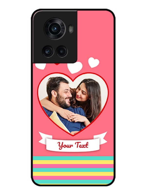 Custom OnePlus 10R 5G Photo Printing on Glass Case - Love Doodle Design