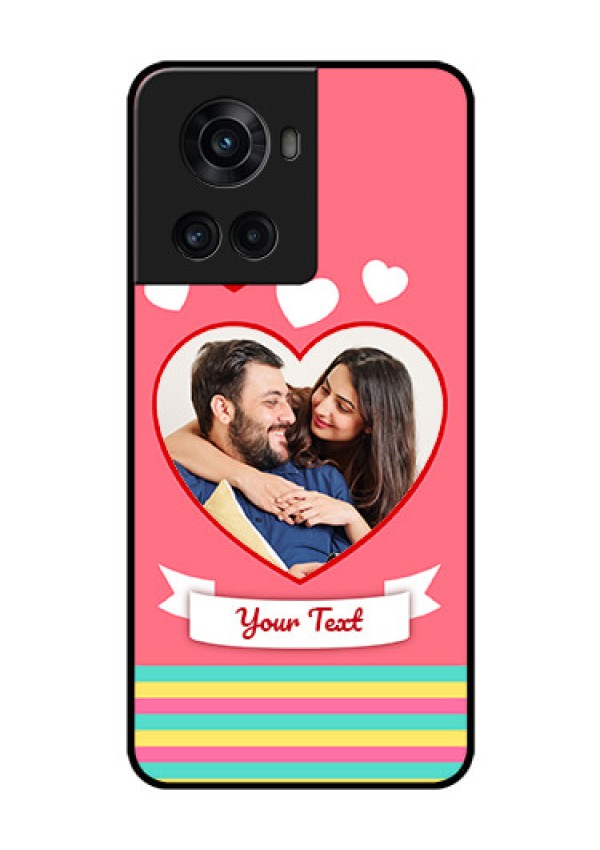 OnePlus 10R 5G Photo Printing on Glass Case - Love Doodle Design