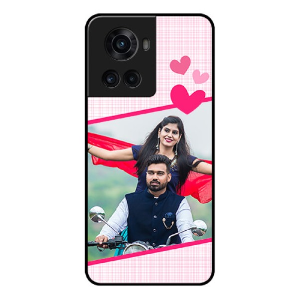 OnePlus 10R 5G Custom Glass Phone Case - Love Shape Heart Design OnePlus 10R 5G Custom Glass Phone Case - Love Shape Heart Design