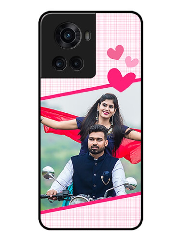 Custom OnePlus 10R 5G Custom Glass Phone Case - Love Shape Heart Design