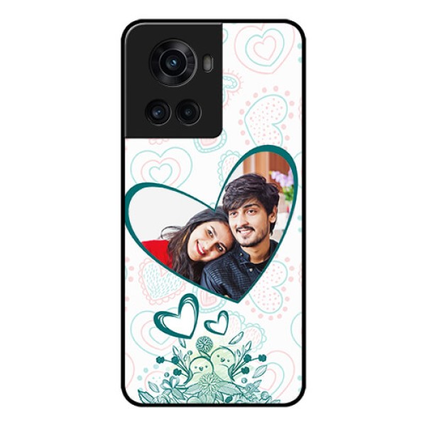 OnePlus 10R 5G Photo Printing on Glass Case - Premium Couple Design