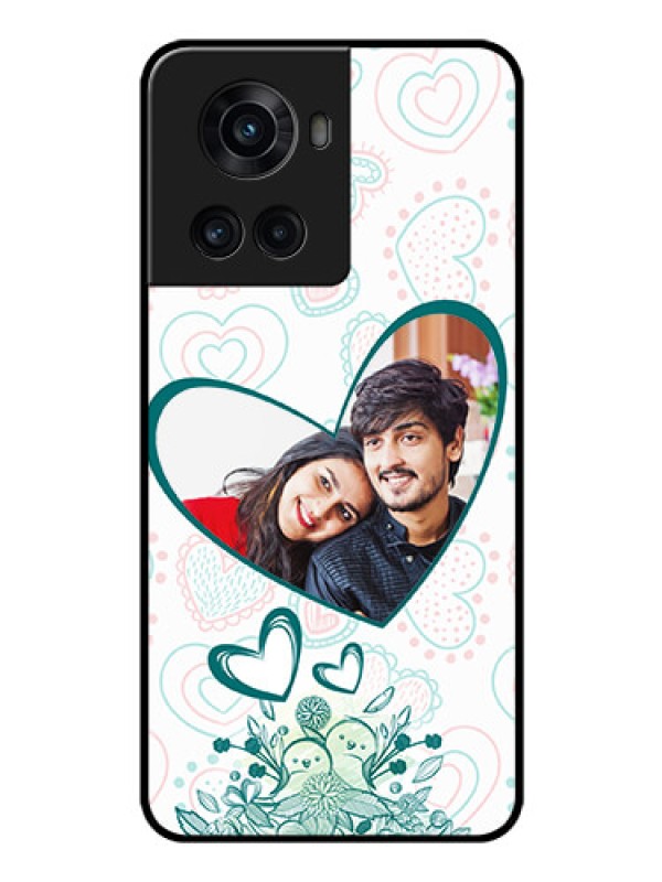 Custom OnePlus 10R 5G Photo Printing on Glass Case - Premium Couple Design
