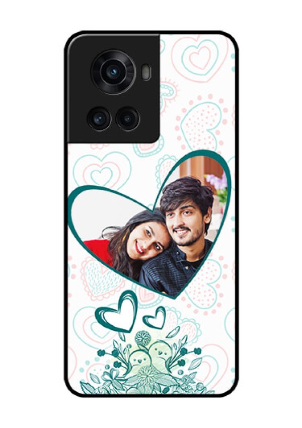 OnePlus 10R 5G Photo Printing on Glass Case - Premium Couple Design