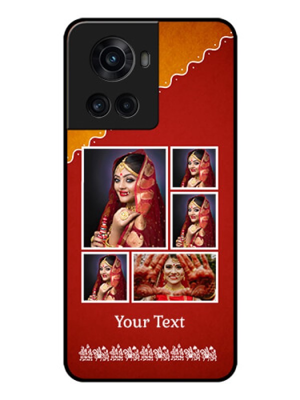 Custom OnePlus 10R 5G Personalized Glass Phone Case - Wedding Pic Upload Design