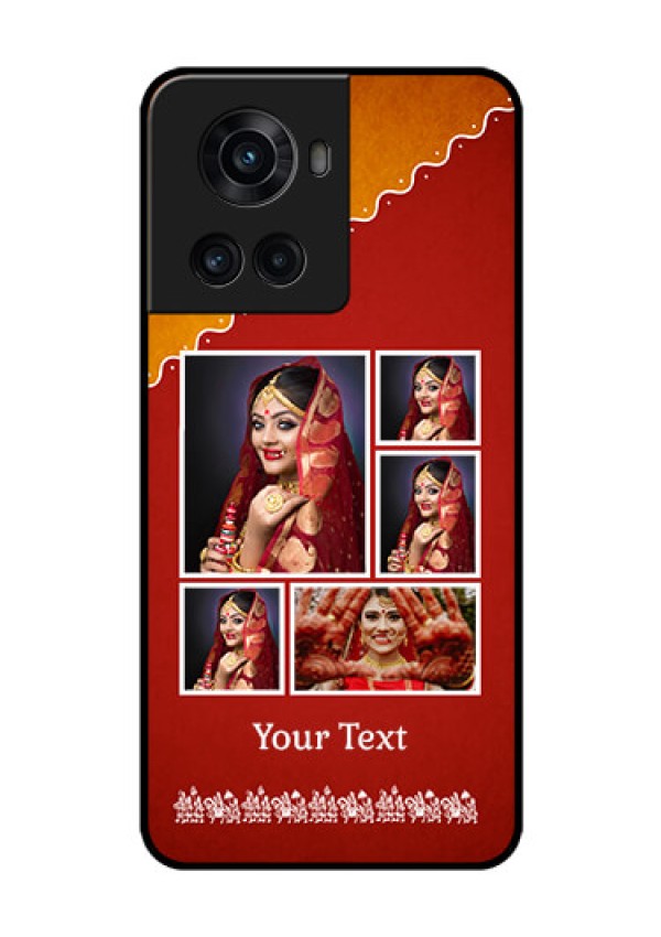 OnePlus 10R 5G Personalized Glass Phone Case - Wedding Pic Upload Design