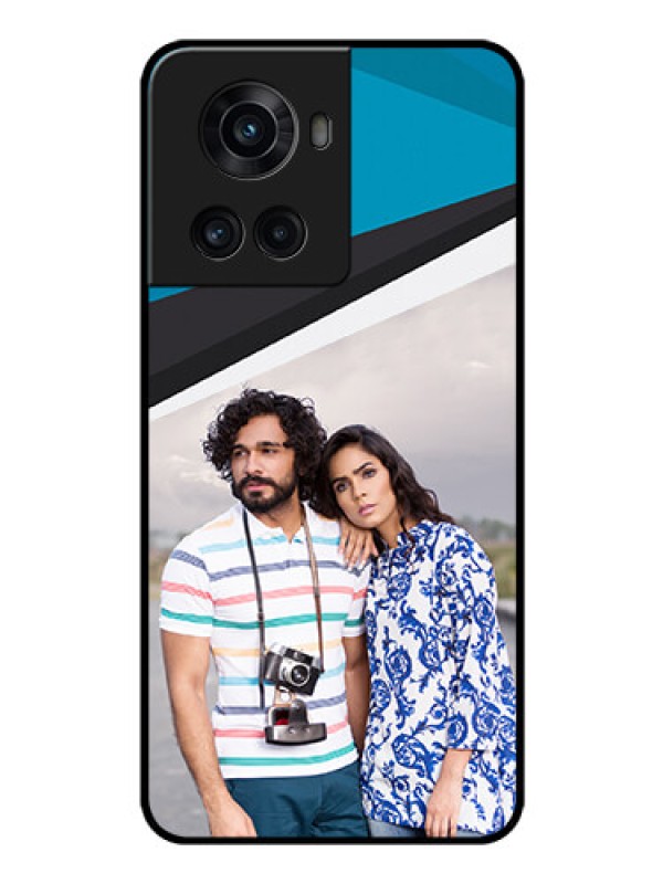 Custom OnePlus 10R 5G Photo Printing on Glass Case - Simple Pattern Photo Upload Design