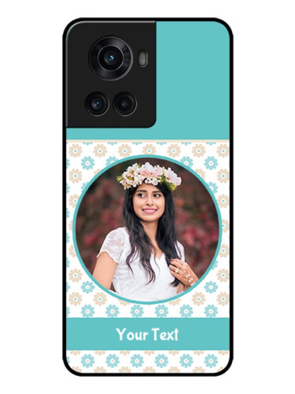 Custom OnePlus 10R 5G Custom Glass Mobile Case - Beautiful Flowers Design