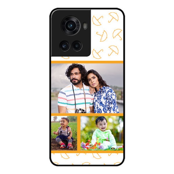 OnePlus 10R 5G Custom Glass Mobile Case - Yellow Pattern Design OnePlus 10R 5G Custom Glass Mobile Case - Yellow Pattern Design