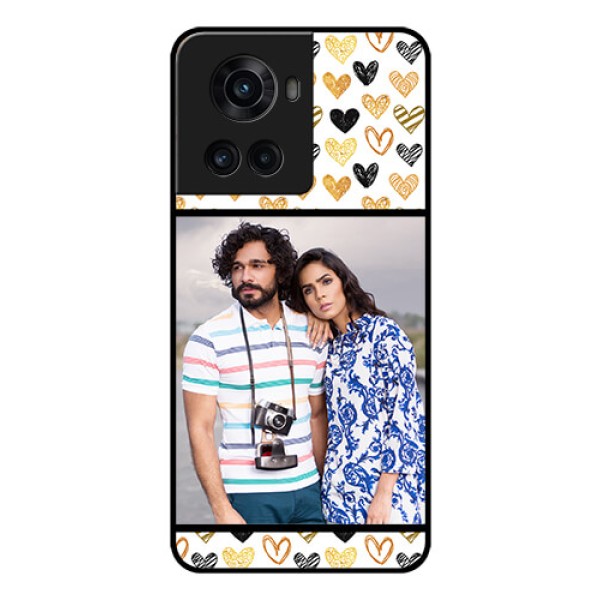 OnePlus 10R 5G Photo Printing on Glass Case - Love Symbol Design