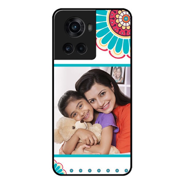 OnePlus 10R 5G Custom Glass Phone Case - Flower Design