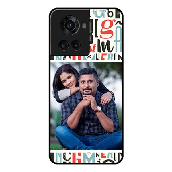 OnePlus 10R 5G Personalized Glass Phone Case - Alphabet Design