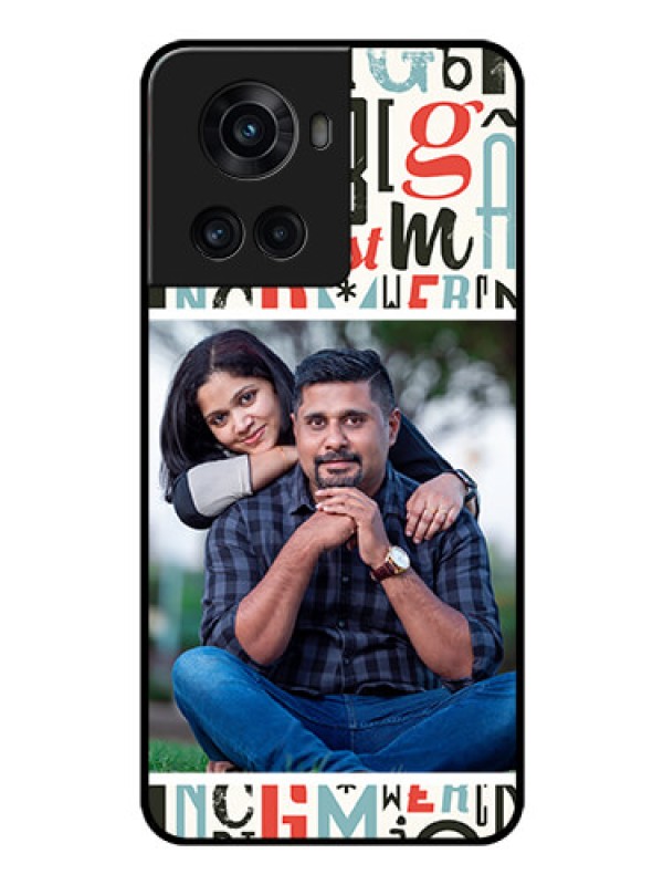 Custom OnePlus 10R 5G Personalized Glass Phone Case - Alphabet Design