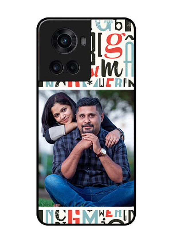 OnePlus 10R 5G Personalized Glass Phone Case - Alphabet Design