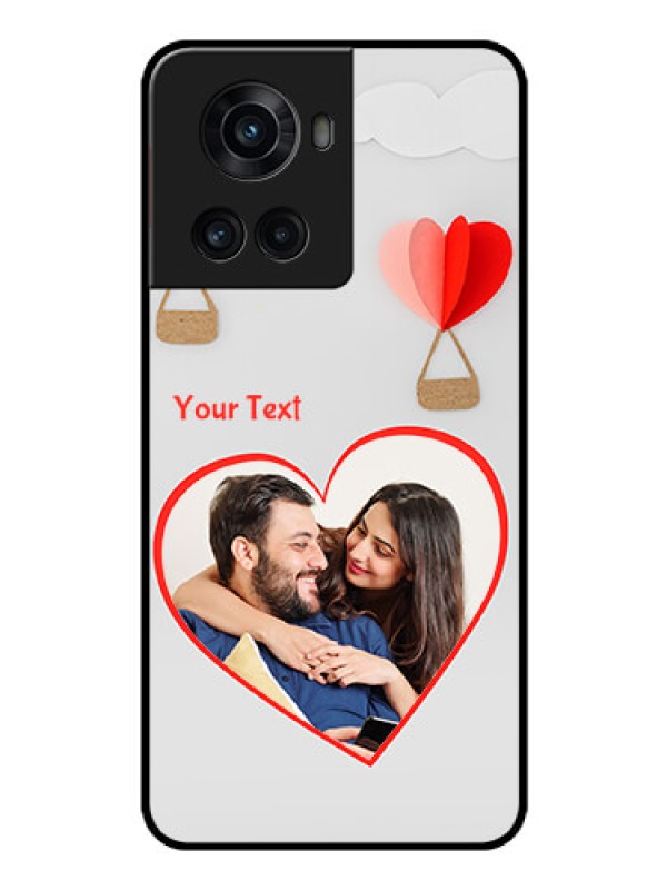 Custom OnePlus 10R 5G Custom Glass Mobile Case - Parachute Love Design