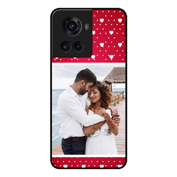 OnePlus 10R 5G Photo Printing on Glass Case - Hearts Mobile Case Design OnePlus 10R 5G Photo Printing on Glass Case - Hearts Mobile Case Design