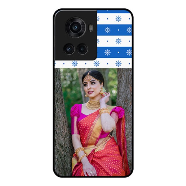 OnePlus 10R 5G Photo Printing on Glass Case - Snow Pattern Design