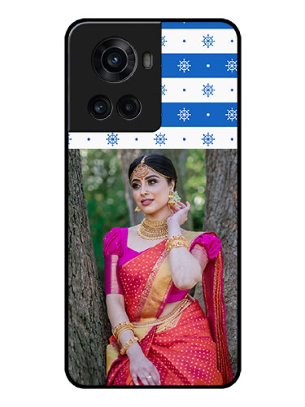 Custom OnePlus 10R 5G Photo Printing on Glass Case - Snow Pattern Design