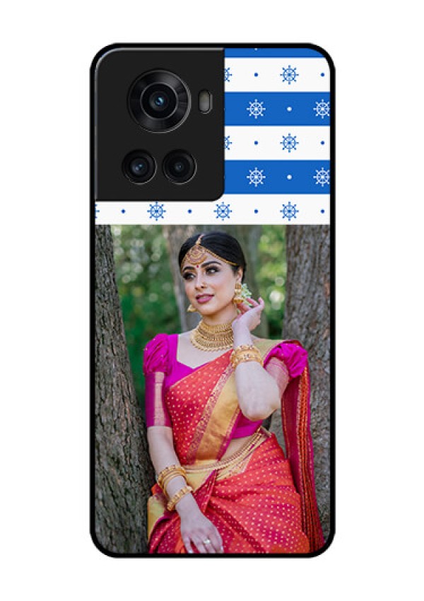 OnePlus 10R 5G Photo Printing on Glass Case - Snow Pattern Design