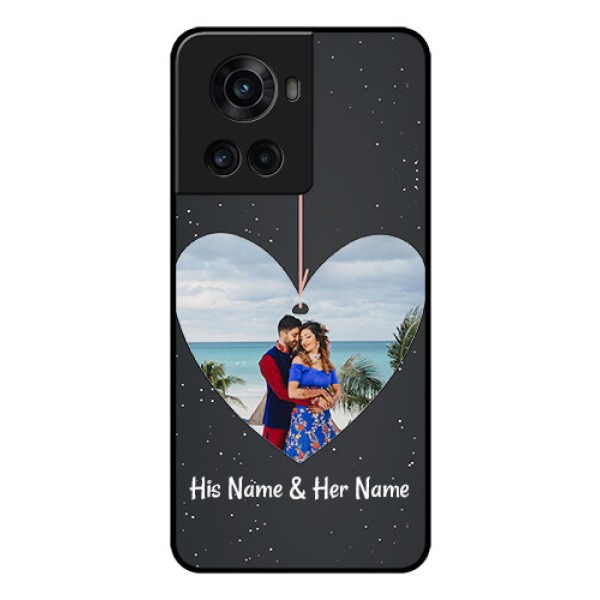 OnePlus 10R 5G Custom Glass Phone Case - Hanging Heart Design