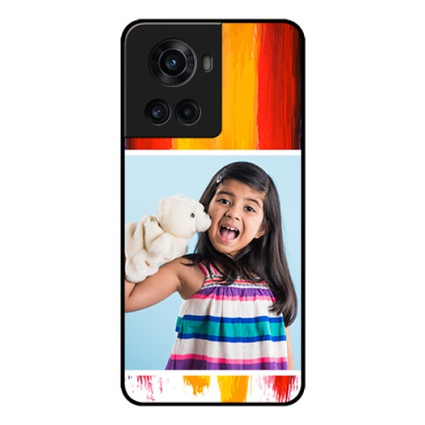 OnePlus 10R 5G Personalized Glass Phone Case - Multi Color Design