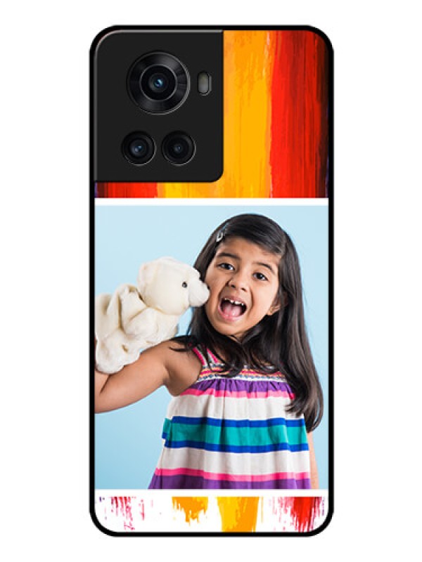 Custom OnePlus 10R 5G Personalized Glass Phone Case - Multi Color Design