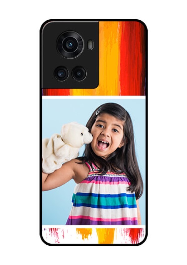 OnePlus 10R 5G Personalized Glass Phone Case - Multi Color Design