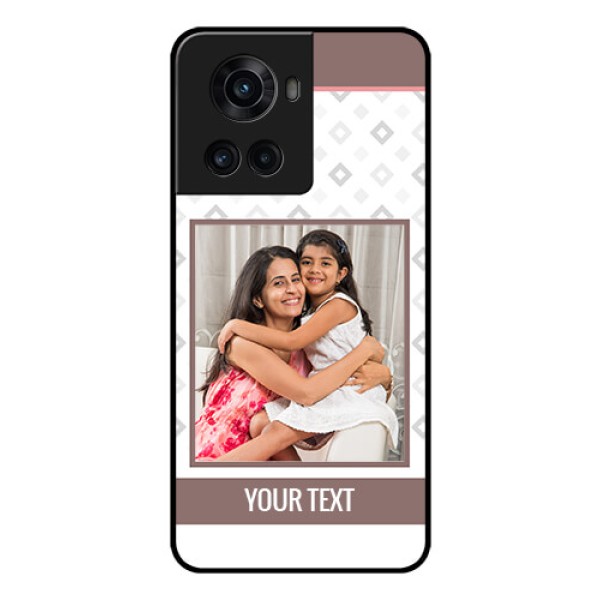 OnePlus 10R 5G Photo Printing on Glass Case - Simple Diamond Design OnePlus 10R 5G Photo Printing on Glass Case - Simple Diamond Design