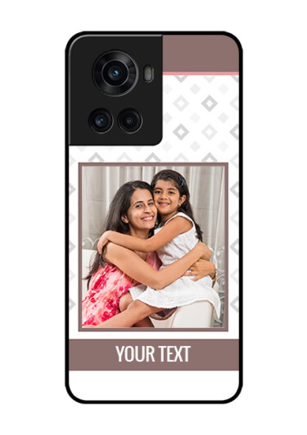 OnePlus 10R 5G Photo Printing on Glass Case - Simple Diamond Design