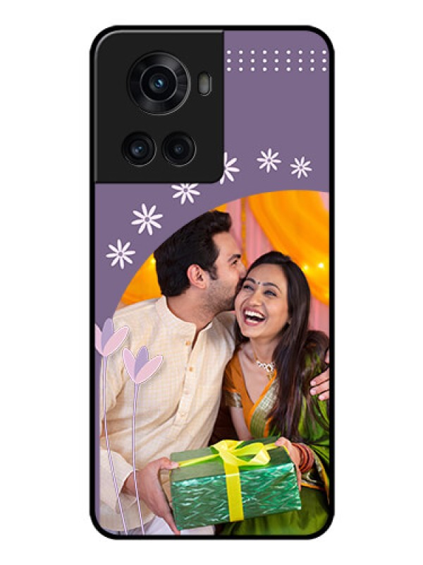 Custom OnePlus 10R 5G Custom Glass Mobile Case - Lavender flowers design