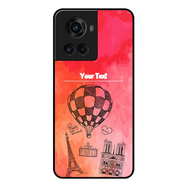 OnePlus 10R 5G Custom Glass Phone Case - Paris Theme Design