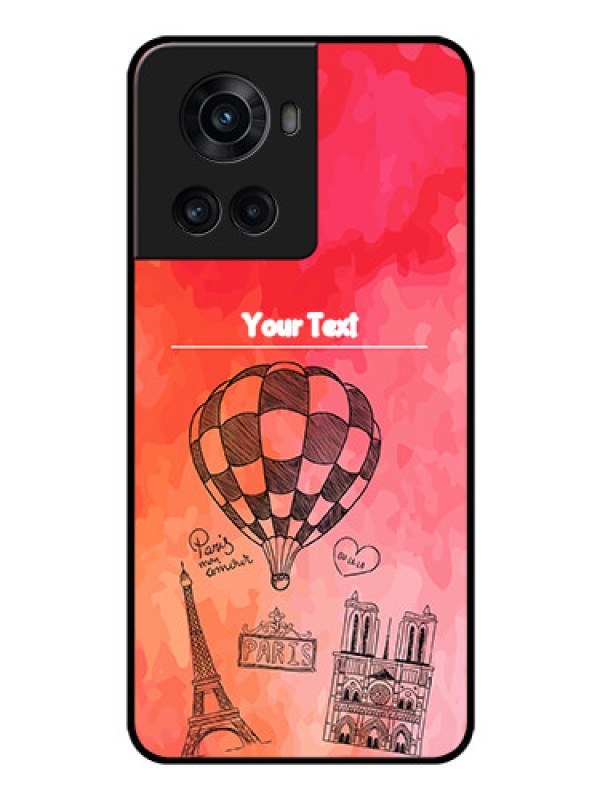 Custom OnePlus 10R 5G Custom Glass Phone Case - Paris Theme Design