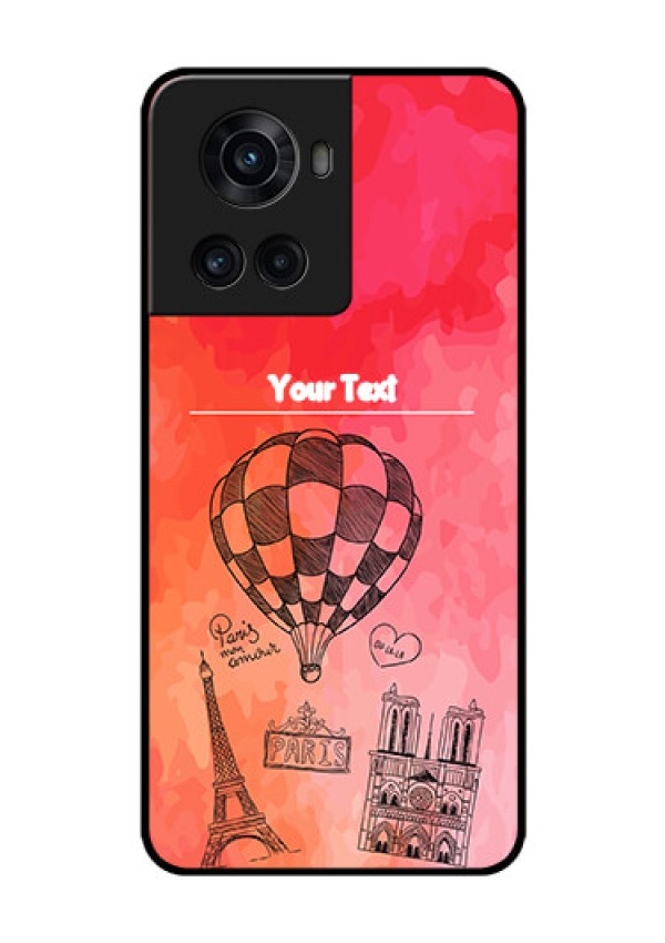 OnePlus 10R 5G Custom Glass Phone Case - Paris Theme Design